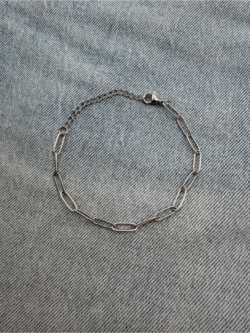 Silver Paperclip Bracelet